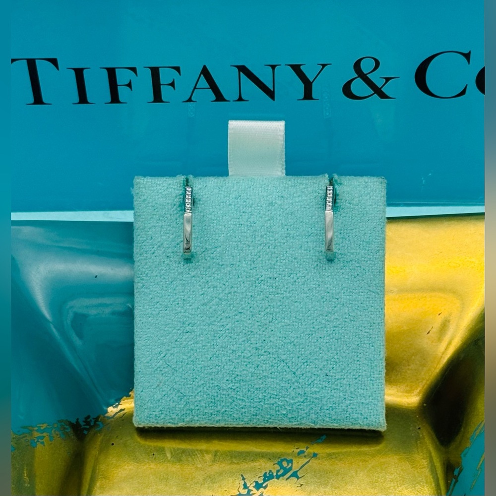 Tiffany & Co Frank Gehry Torque White Gold & Diamond Hoops Mini Pouch Box - Picture 7 of 7